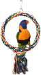 Litewoo Bird Swing Toy - Colorful Cotton Rope Perches for Parrots, Budgie, Parakeet, Cockatiel, Finch, Lovebird