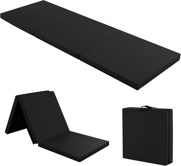 Giantex 6'x 2' Gymnastics Mat, 2" Thick Folding Tumbling Mat with Hook