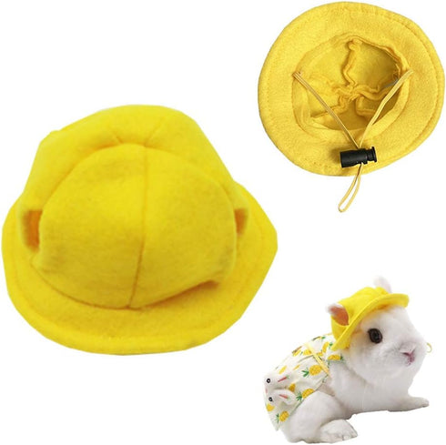 ANIAC Funny Cat Hat for Cat XXS Dog Sun Hat with Ears Hole, Rabbit Outfit for Bunny Mini Sombrero Puppy Hat for Small