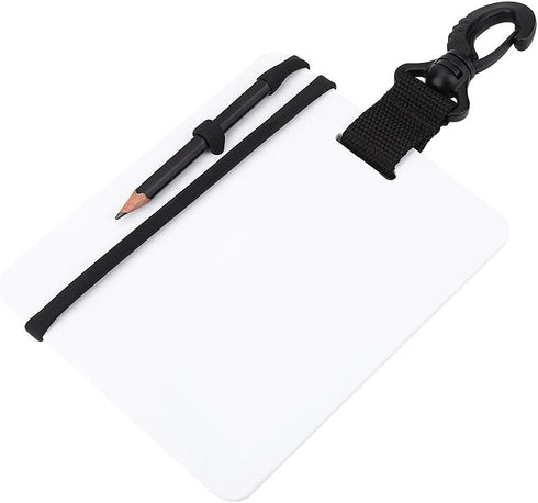 Tbest Diving Slate, Underwater Writing Slate Board with Swivel Clip and Pencil