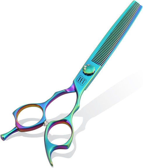 Dog Grooming Scissors: 7" Pet Thinning Shears Made of Japanese 440C Stainless Steel for Trimming Dogs, Cats & Other Pets