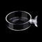 Aquarium Glass Feeder, Shrimp Feeding Dish, Round Clear Fish Tank Food Tray Container with Suction Cup, 65mm