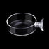 Aquarium Glass Feeder, Shrimp Feeding Dish, Round Clear Fish Tank Food Tray Container with Suction Cup, 65mm