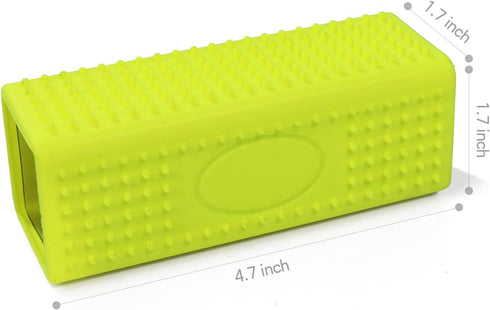2 PCS Silicone Pet Hair Remover, Reusable Rubber Pet Hair Block Roller Cleaner for Carpet, Couch, Furniture, Car Seats (Orange, Yellow)