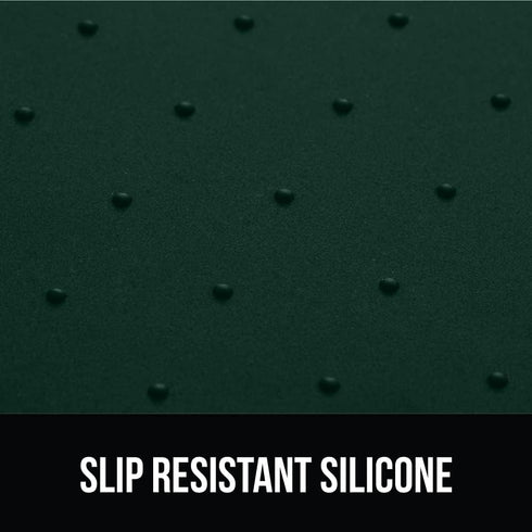 Gorilla Grip 100% Waterproof Raised Edge Silicone Pet Feeding Mat - Dog Cat Food Mat Protects Floors (18.5x11.5 Green)