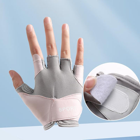 CaySep Workout Gloves for Women Lightweight Breathable Fingerless Gym Gloves for Weightlifting Cycling Gym Training