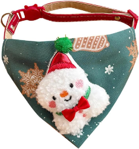Christmas Dog Bandanas, Adjustable Pet Christmas Triangle Scarf Stylish Breathable Dog Bib