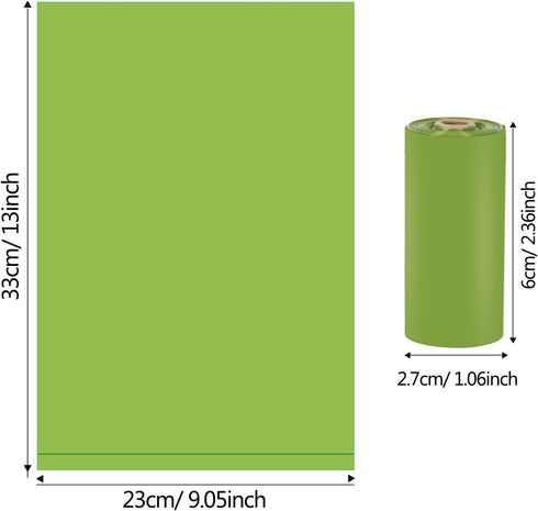 300 Counts 15 (13 9 Inches) Dog Poop Bag Rolls, Unscented Doggy Poop Bags, Leak-Proof Dog Bags for Poop, Doggie Cat