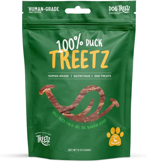 TREETZ Duck Chips Dog Treats, Human-Grade, Natural Lean Meat, Easy to Digest,
