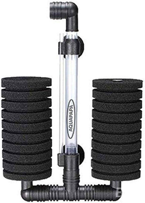 Aquarium Bio Sponge Filter, 2 PCS for Fry Betta Shrimp Fish Tank up to 55 Gal, Quiet Double Sponges