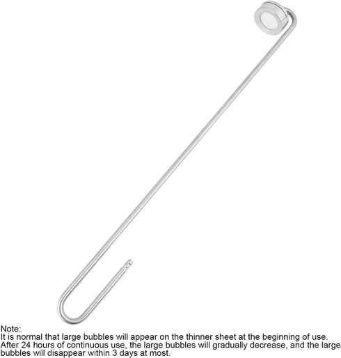 TOPINCN Stainless Steel CO2 Diffuser, Bubble Counter with U Shape Tube for Aquarium Plants