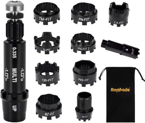 Golf Shaft All Fit Adapter Sleeve with 10pcs Rings for Titleist/Taylormade/Callaway/Ping/Cobra/Mizuno