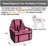 Pet Car Seat, Sturdy Reinforced Structure with Shortened Leash, Waterproof Thick Soft Fleece Pad for Small Pets