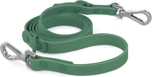 Waterproof Dog Leash - Standard with 2 Hooks for Walking, Adjustable Lengths for Traffic Control, Durable for Medium