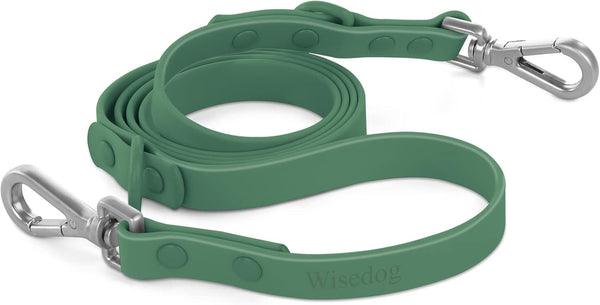 Waterproof Dog Leash - Standard with 2 Hooks for Walking, Adjustable Lengths for Traffic Control, Durable for Medium