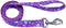 Coastal Styles Dog Leash - Vibrant Trendy Dog Leash, Purple Special Paw Print, 3/8” x 6’