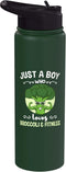 Just A Boy Who Loves Broccoli And Fitness Stainless Steel Insulated Water Bottle
