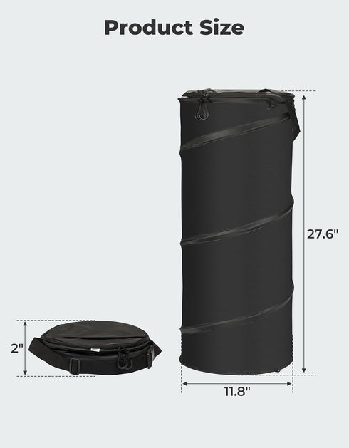 KEMIMOTO 50L Boat Trash Can, Marine Caddy Black Bag Boating Trash Bags Reusable Waterproof Boat Garbage Storage