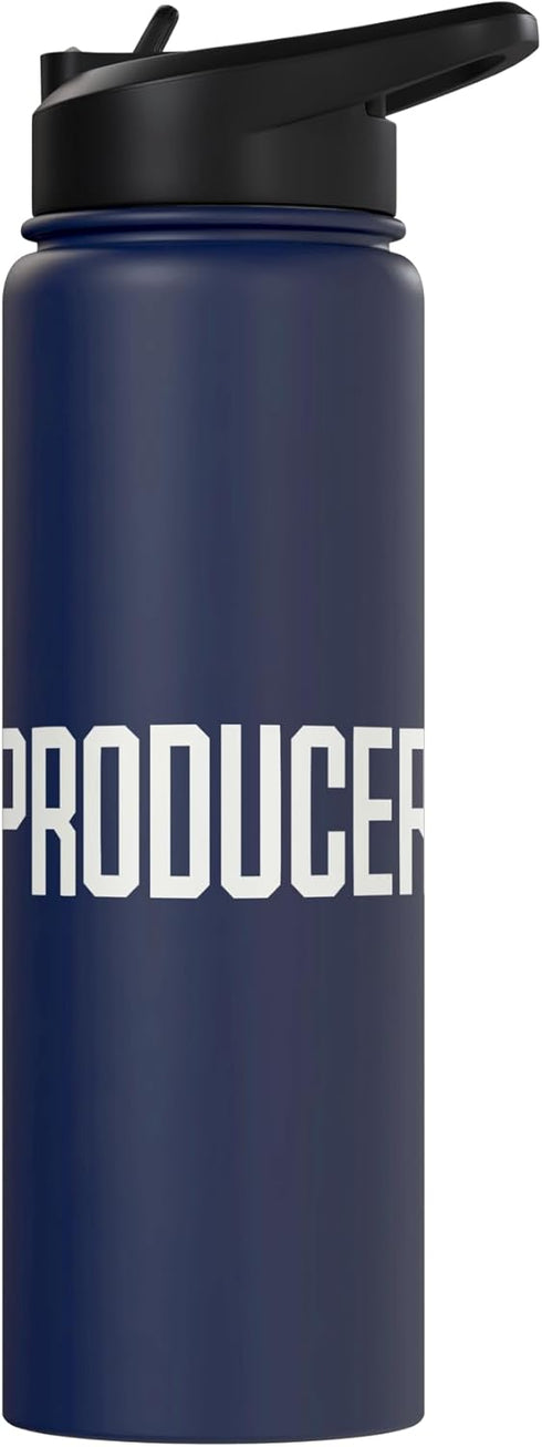 Producer Gear Sets PRODUCER Text Design for Filming Stainless Steel Insulated Water Bottle