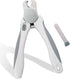 Pet Nail Clipper - Grooming Tool for Dogs and Cats - Safety Guard and Razor Sharp Blade - Bonus Nail File (Gray)