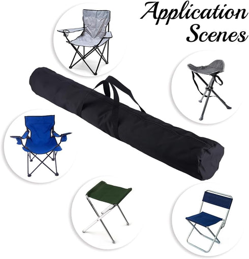 39.37 Inch GORGECRAFT Black Portable Chair Bag Large Oxford Cloth Folding Heavy Duty Waterproof Camping Chairs Carry