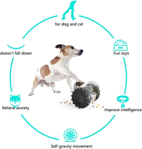 GDYOUCHAI Dog Treat Leaking Toy Pet Puzzle Interactive Tumbler Toy Puppy Cat Slow Food Feeder Dispenser Dog Training