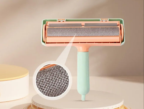 Roller Pet Hair Remover and Reusable Lint Roller, Portable Multi-Surface Tool for Cat and Dog Hair Removal