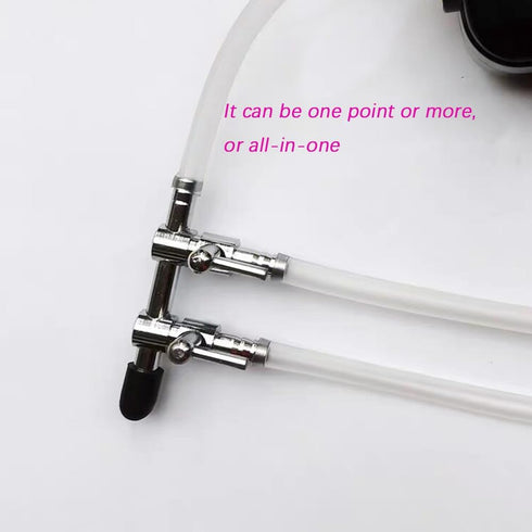 4 Pcs 2-Way Aquarium Air Splitter, Stainless Steel Pump Lever Flow Control Valve for Fish Tank