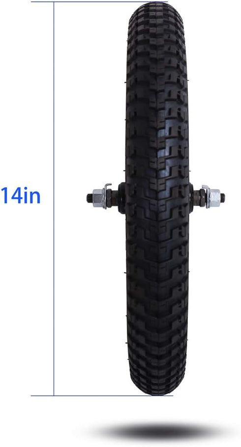 JOYSTAR Kids Bike Front Wheels Replacement - 12, 14, 16, 18 Inch with Solid Air Rubber Tire, Black & White