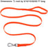 Waterproof Dog Training Leash - 50FT 30FT 15FT 10FT 5FT Heavy Duty Recall Long Lead for All Dog Sizes (10FT, Orange)