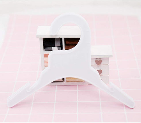 NACOCO 10pcs Pink Plastic Dog Puppy Pet Clothes Hanger, Set of 10, Size White, Small