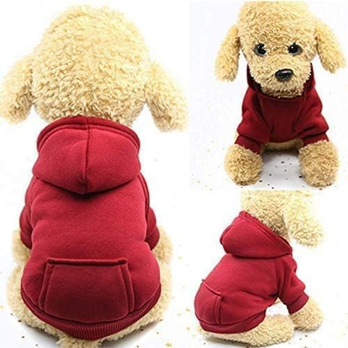 Idepet Dog Hoodies for Small Dogs, Warm Coat Jacket Vest for Chihuahua, Autumn Puppy Outfits, Cats Dogs Clothing (XS,