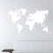 World Map Earth Wall Decal Sticker Atlas Globe Art #1248, Matte White (28" High x 49" Wide)