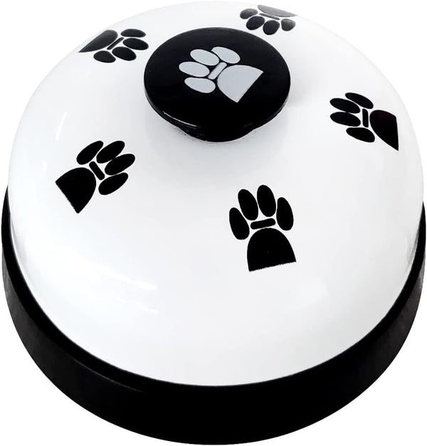 Pet Training Bell, 1 Pack Call Bell for Dog or Cat, 2.83 Inch Diameter with Metal Construction in White
