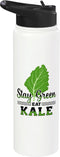 Kale Vegetarian Vegan Vegetables Veganism Kale Vegan Vegetarian Healthy Vegetables Lover Stainless Steel Insulated Water Bottle