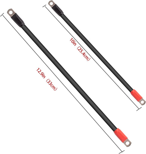 Golf Cart Battery Cables for EZGO TXT 1994-Up (36 & 48 Volt), Ultra-Long Pure Copper Wire Lugs, 4 Gauge Heavy Pressure