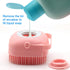 Dog Scrubber for Bath - Pet Grooming Bath Massage Brush with Soap Dispenser, 3 Pack Silicone Exfoliating Brushes
