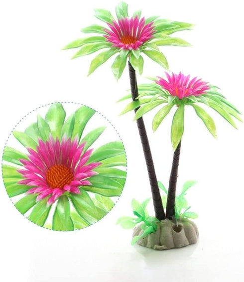 1Pc Mini Coconut Palm Tree, Artificial Water Weeds Ornament for Fish Tank Decor and Aquarium Decoration