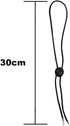 Hat Chin Cord, Black Flexible Removable Hat Chin Strap with Spring Loaded Stop Cord Lock,Pack of 5