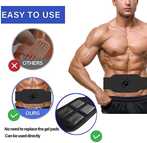 Muscle Toner ABS Training Workout Belt – Body Abdominal Toning Gear, Waist Trimmer for Men Women, Intelligent Portable