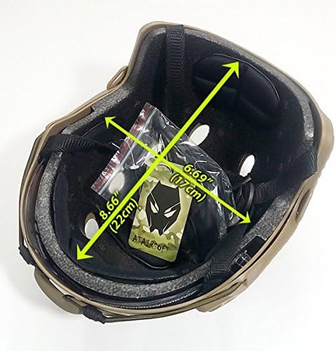 PJ Type Tactical Multifunctional Fast Helmet with Visor Goggles by ATAIRSOFT