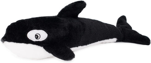 ZippyPaws Jigglerz Tough Stuffing Squeaky Plush Dog Toy, Ocean Themed Killer Whale