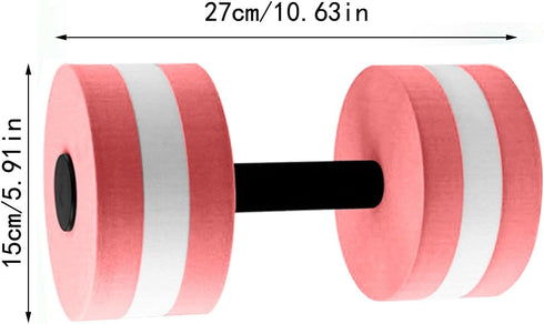 Gooddyiyukey 2PCS,EVA Pool Dumbbells for Water Exercise, Foam Quick-Dry High-Density Waterproof Water Weights,Water
