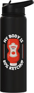 Ketchup Costume Kids I Wonder If Ketchup Loves Me 80% I Love Ketchup Tshirt Youth Funny My Body is Ketchup Stainless