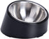 SuperDesign Mess Free Slanted Bowl for Dogs and Cats, Tilted Angle Non-Skid Dog Feeder, Easier to Reach Food