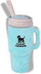 Crinkle & Squeak Dog Toy, Stanley Cup Inspired, Soft Plush for Medium & Large Dogs (Turquoise)