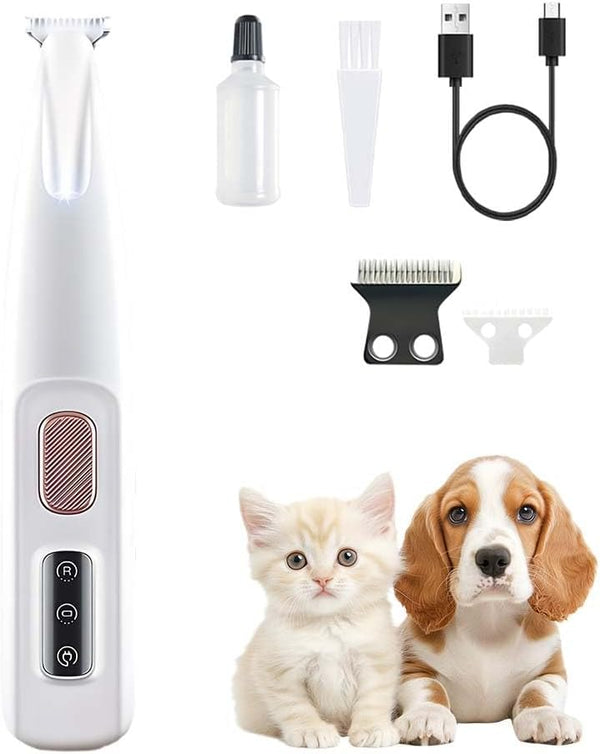 2026 New Dog Paw Trimmer with LED Light, Dog Grooming Kit &