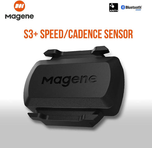 Magene Outdoor/Indoor Speed/Cadence Sensor for Cycling, Wireless Bluetooth/Ant+ Bike Computer for Road and Spinning