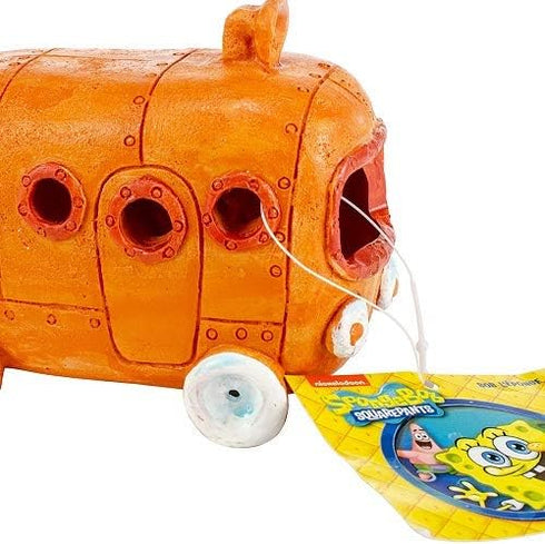 Nickelodeon Spongebob Squarepants Resin Decoration - Bikini Bottom Bus for Aquarium and Fish Tanks (SBR60) Orange