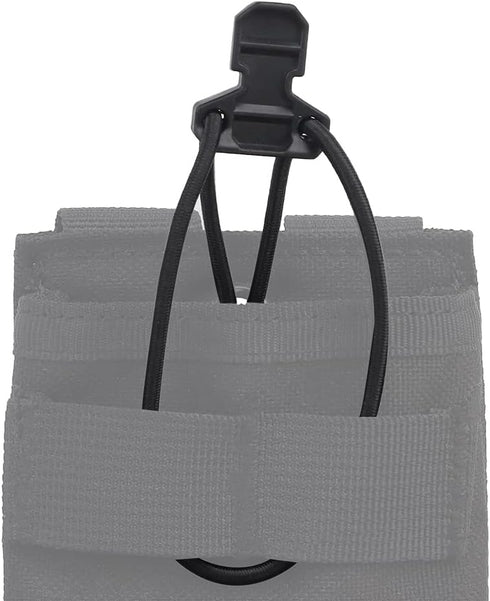 Tactical Magazine Adjustable Shock Cord Retainer, Pull Tab Fast Draw Elastic Retention Straps, Mag Pouch Accessories